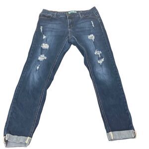 Butt I love You Distressed Wax Jeans